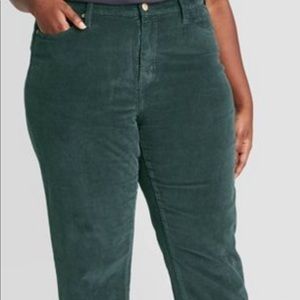 Bill Blass Vintage Green Corduroy Jeans Si…